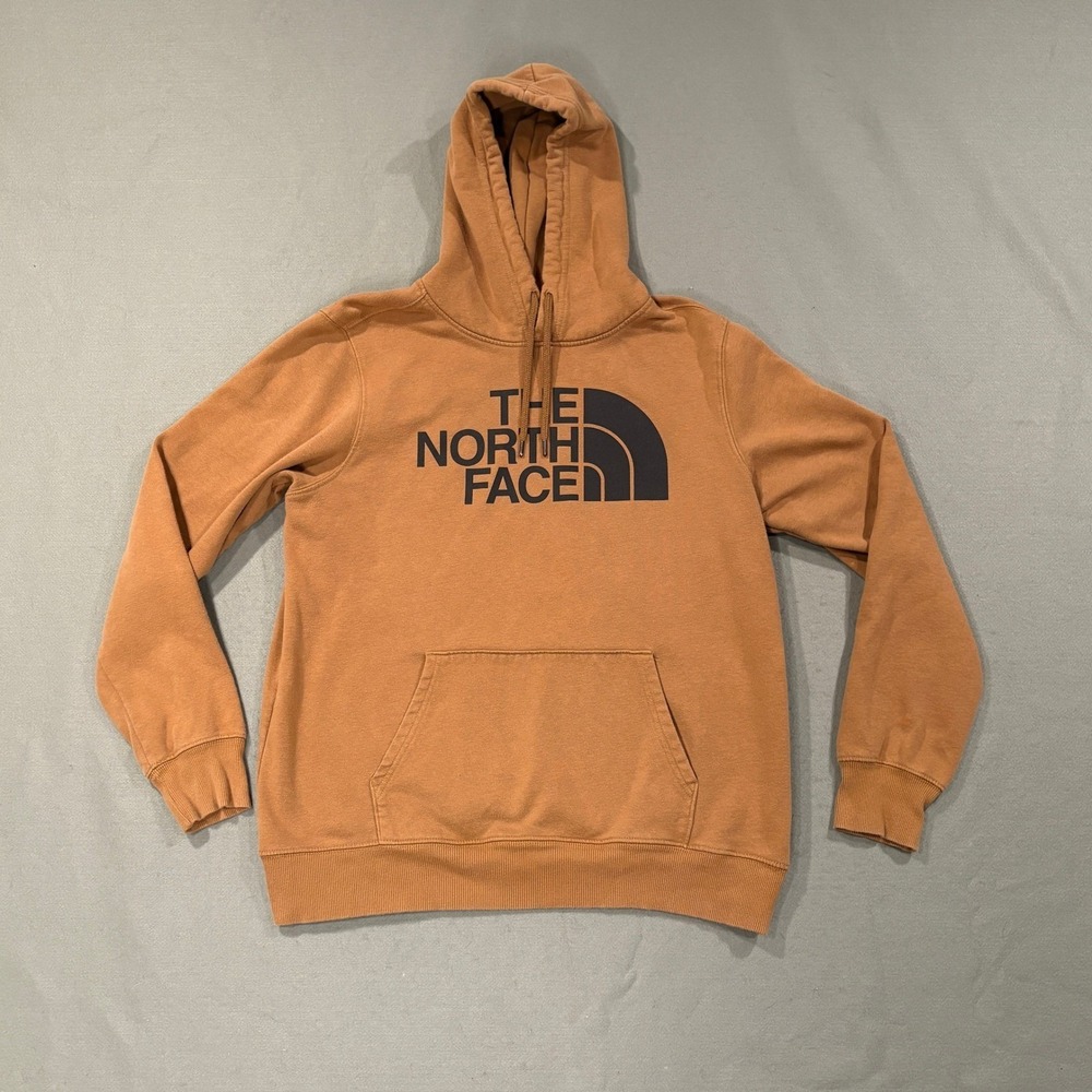The‎ North Face Hoodie Mens Large Brown Pullover Fleece Hooded Graphic Logo